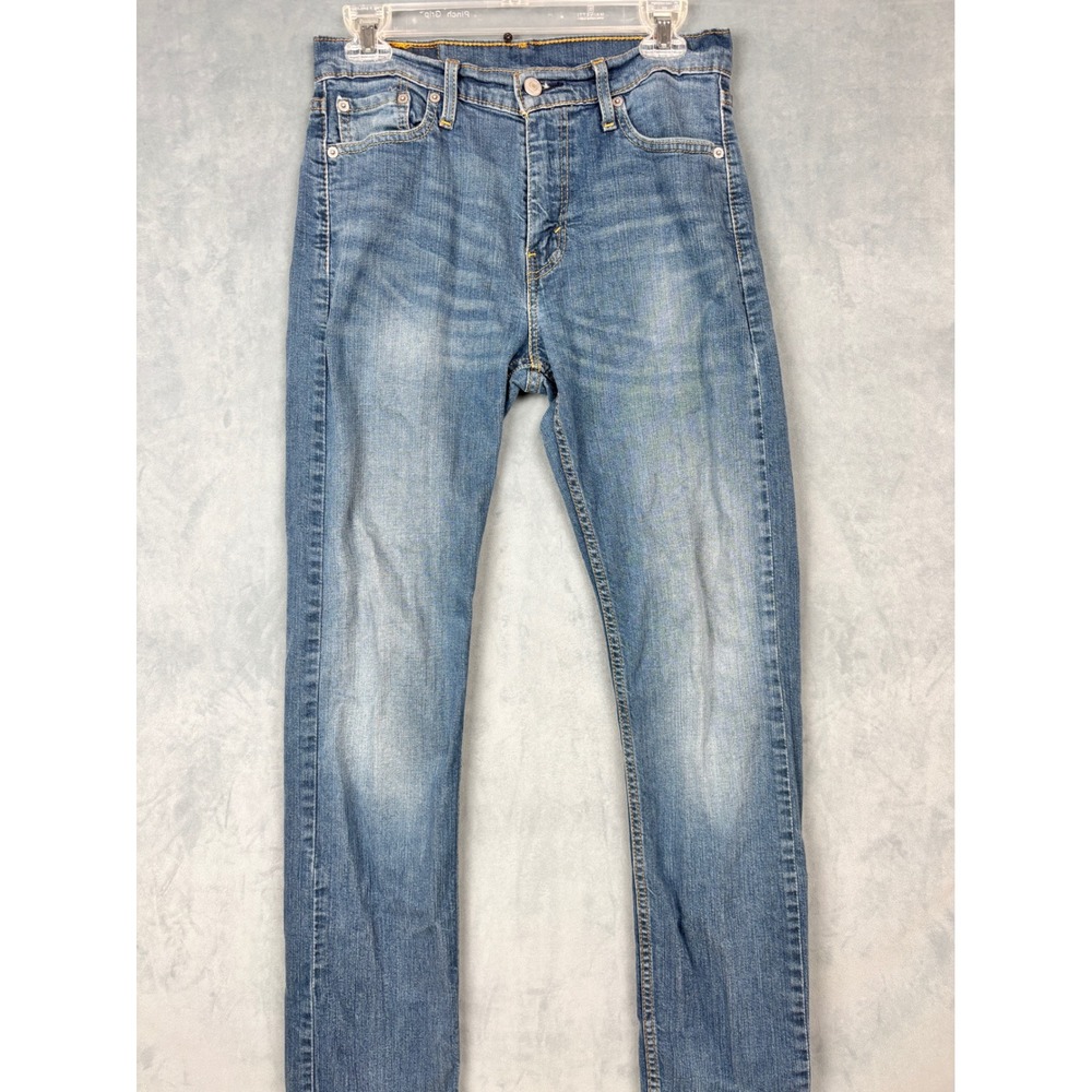 Levis 513 Slim Straight Jeans Mens 30x32 Medium Wash Blue Denim 08513-0200